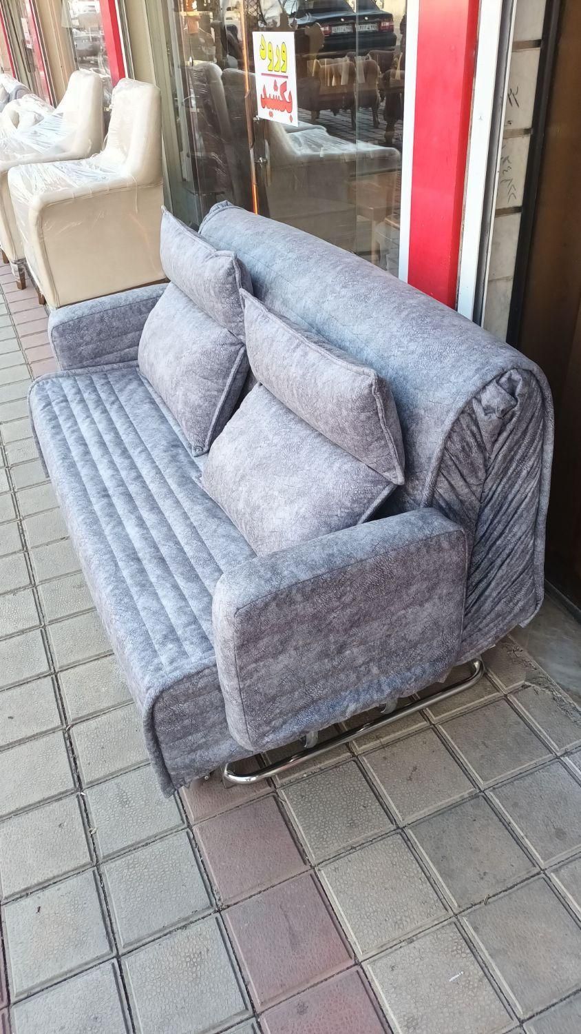 مبل تخت خواب شو  استیل تیتانیوم|مبلمان خانگی و میز عسلی|رشت, رودبارتان|دیوار