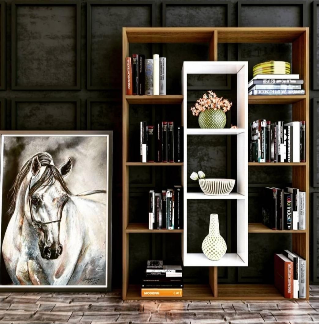 کتابخانه طرح یکتا ، بوفه ویترین قفسه کتاب|بوفه، ویترین، کنسول|شیراز, تندگویان|دیوار