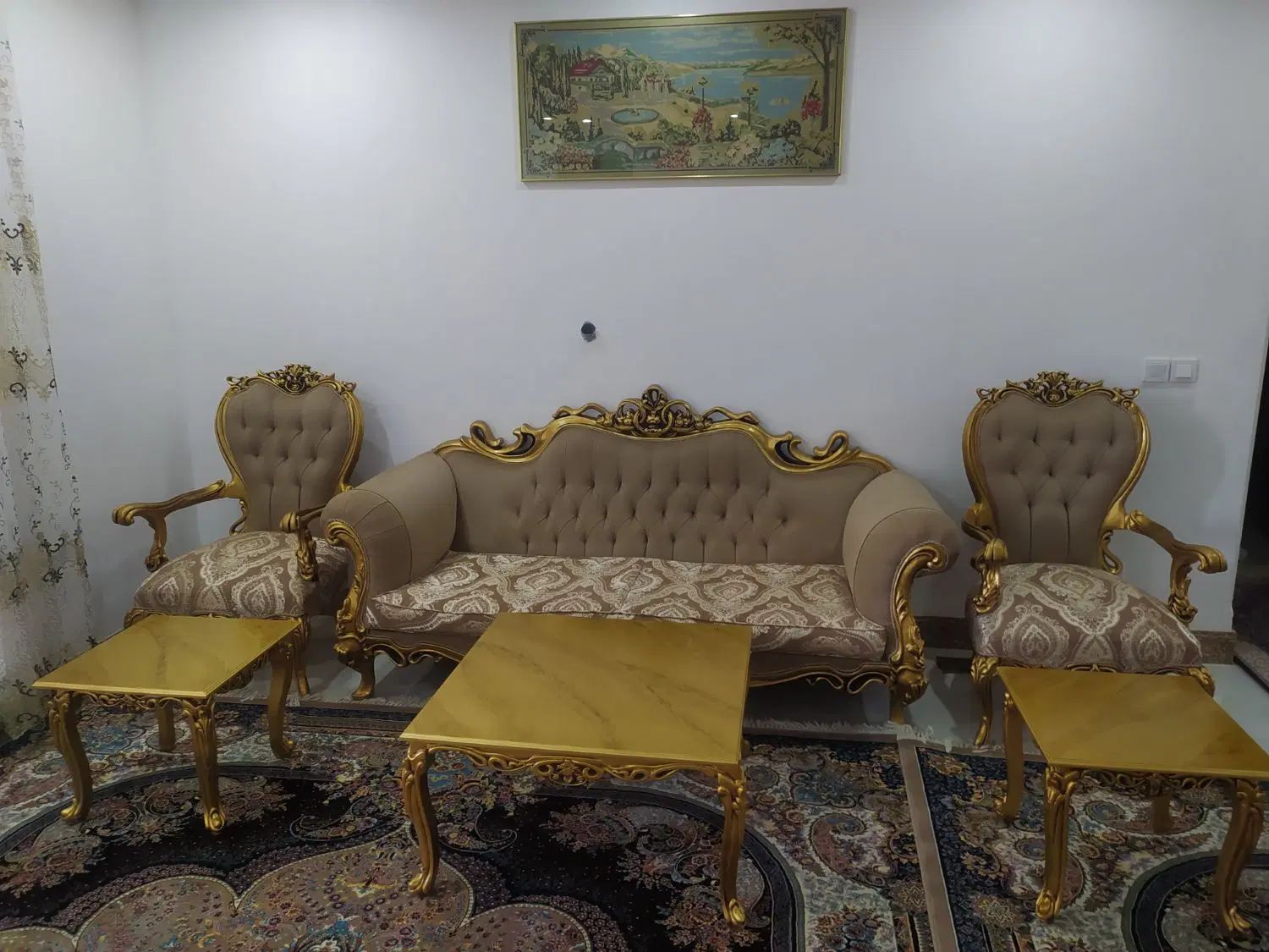 سرویس مبل استیل 9نفره بهمراه میز غذا خوری چهار نفر|مبلمان خانگی و میز عسلی|اهواز, پادادشهر|دیوار