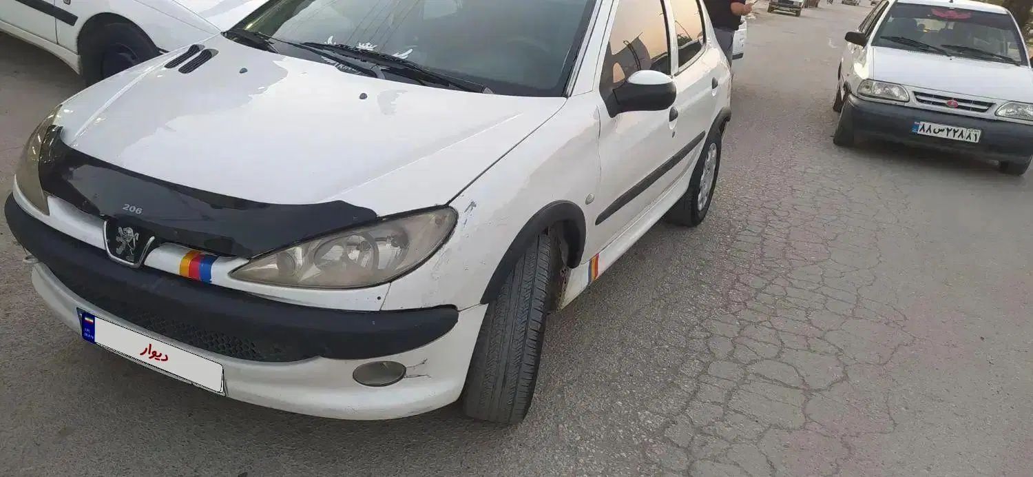 فروش ۲۰۶تیپ۲ کارمندی تک برگ سند و ایکس۳۳ مدل ۹۱|خودرو سواری و وانت|لردگان, |دیوار
