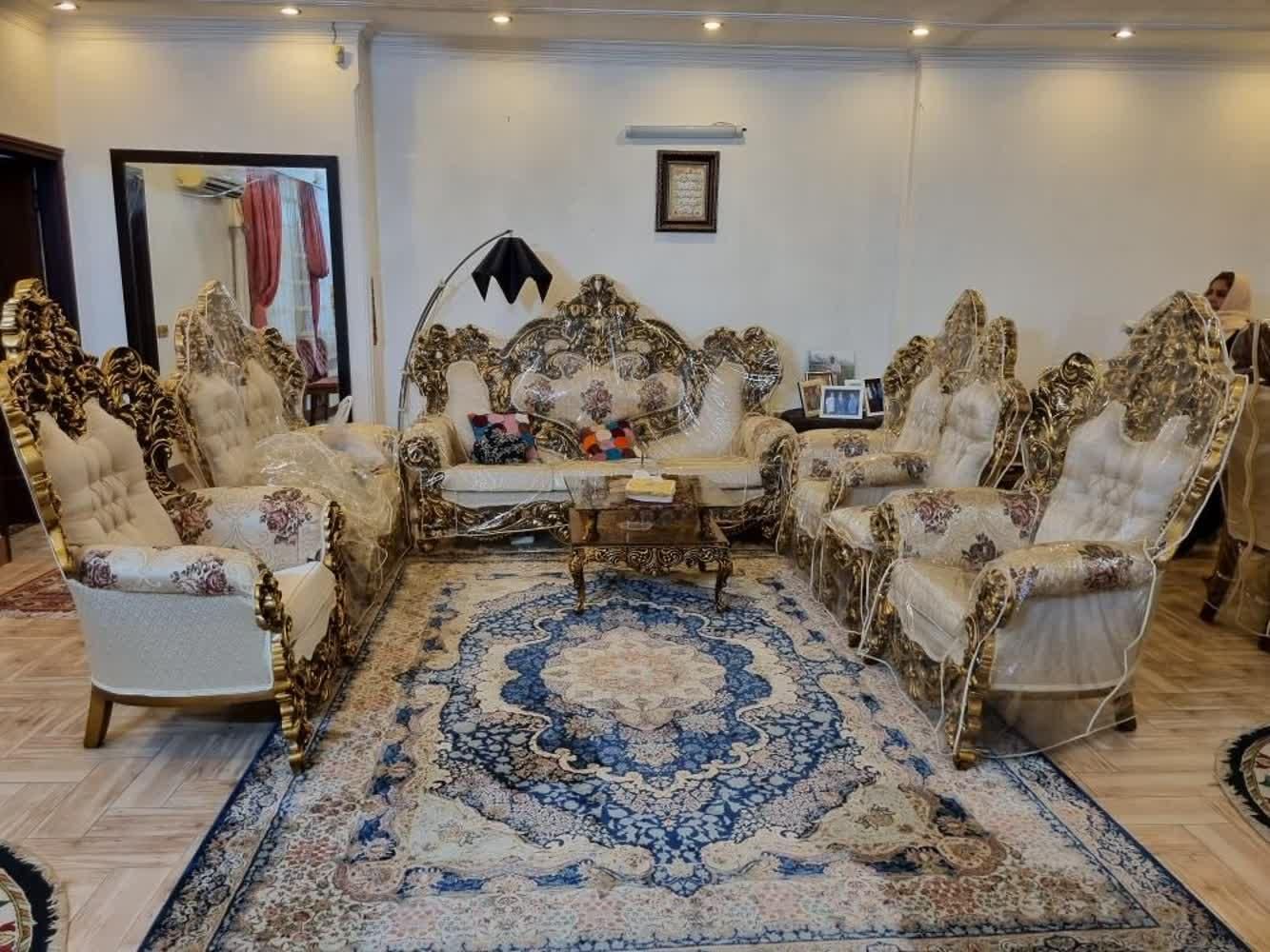 مبلمان کلاسیک۹نفره+ناهارخوری۸نفره+میز عسلی|مبلمان خانگی و میز عسلی|بابل, |دیوار