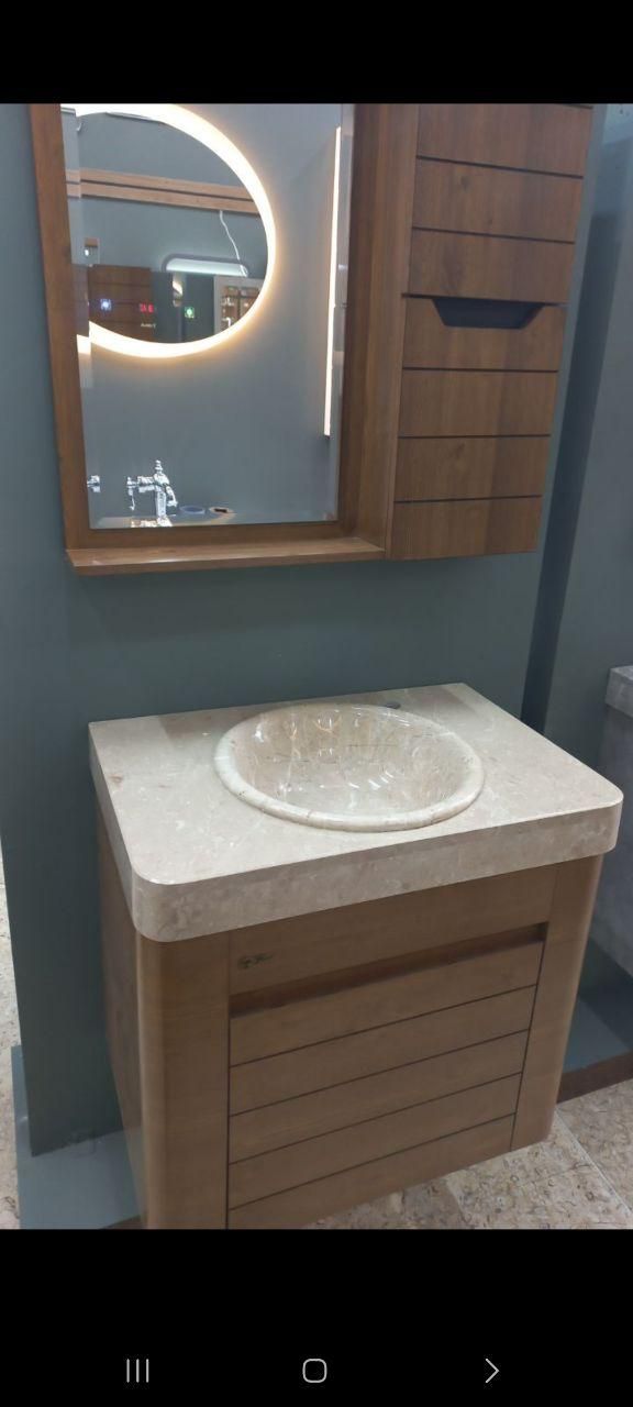 روشویی با سنگ و آیینه|لوازم سرویس بهداشتی|زاهدان, |دیوار