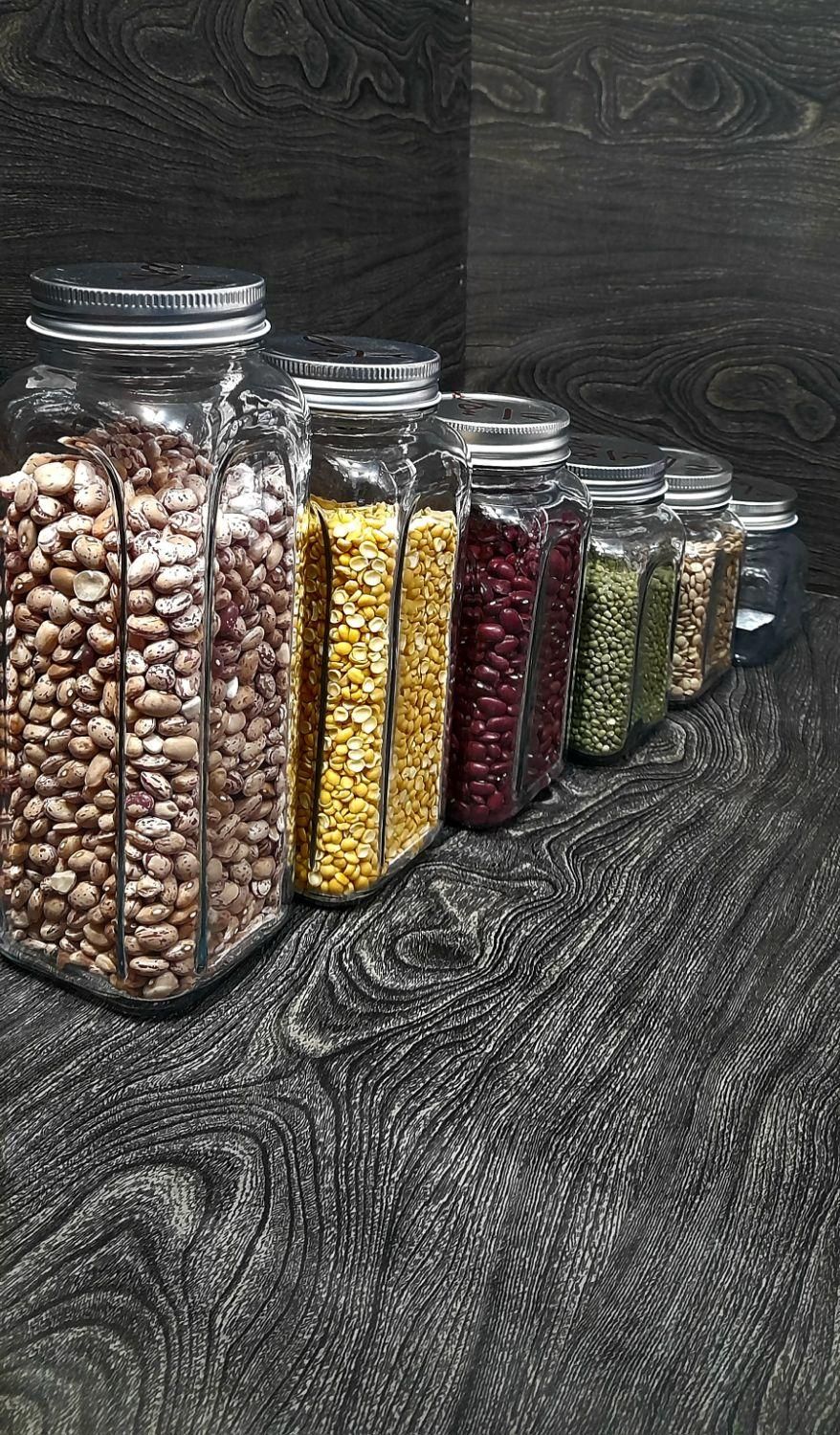 بانکه  شیشه ای حبوبات و ادویه شهر پلاسکو جی|ظروف نگهدارنده، پلاستیکی، یک‌بارمصرف|اصفهان, بوزان|دیوار