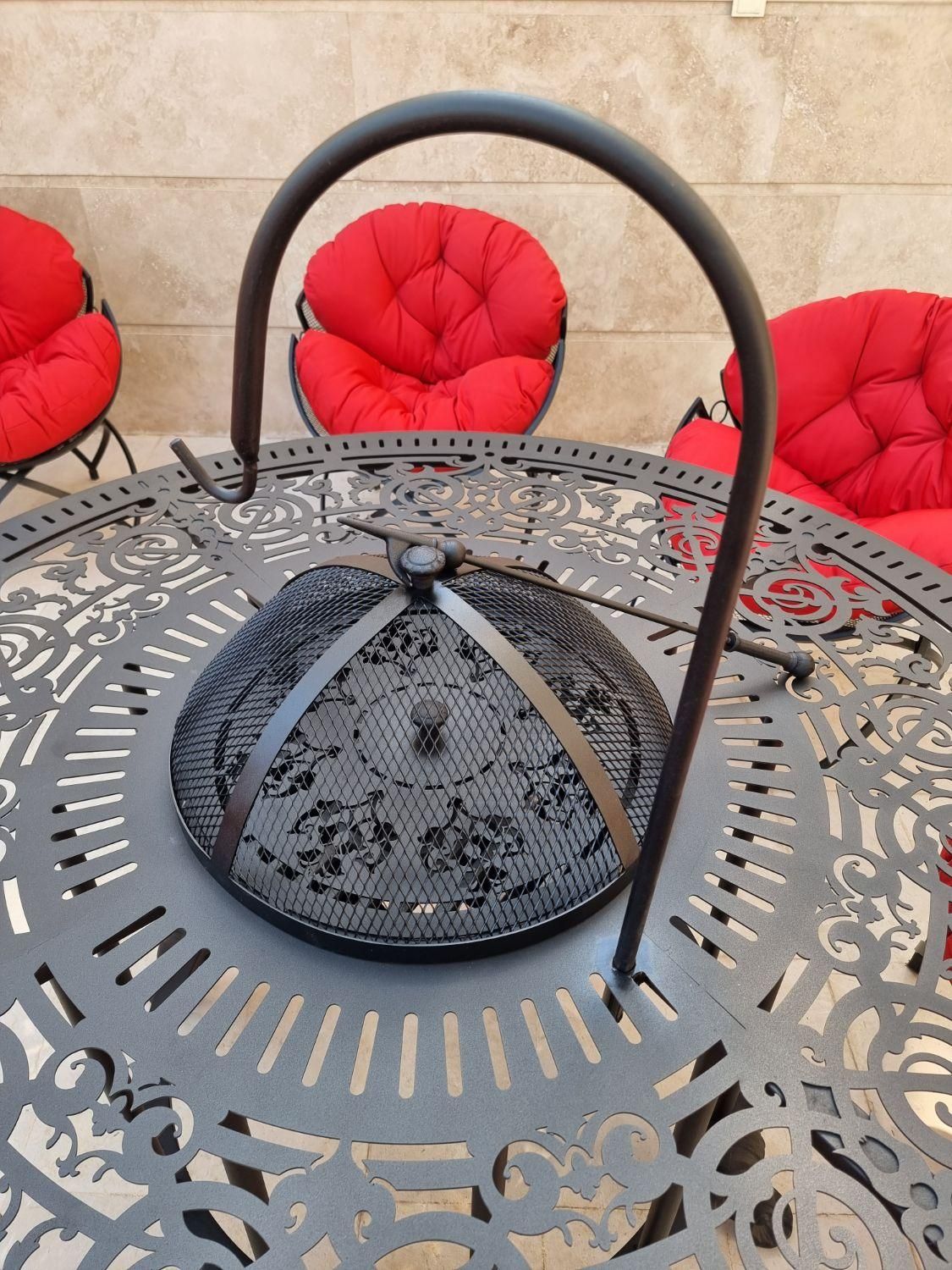 صندلی و مبل باغی پانچ با میز آتشدان ۱۵۰|میز و صندلی غذاخوری|شیراز, قالیشویی|دیوار