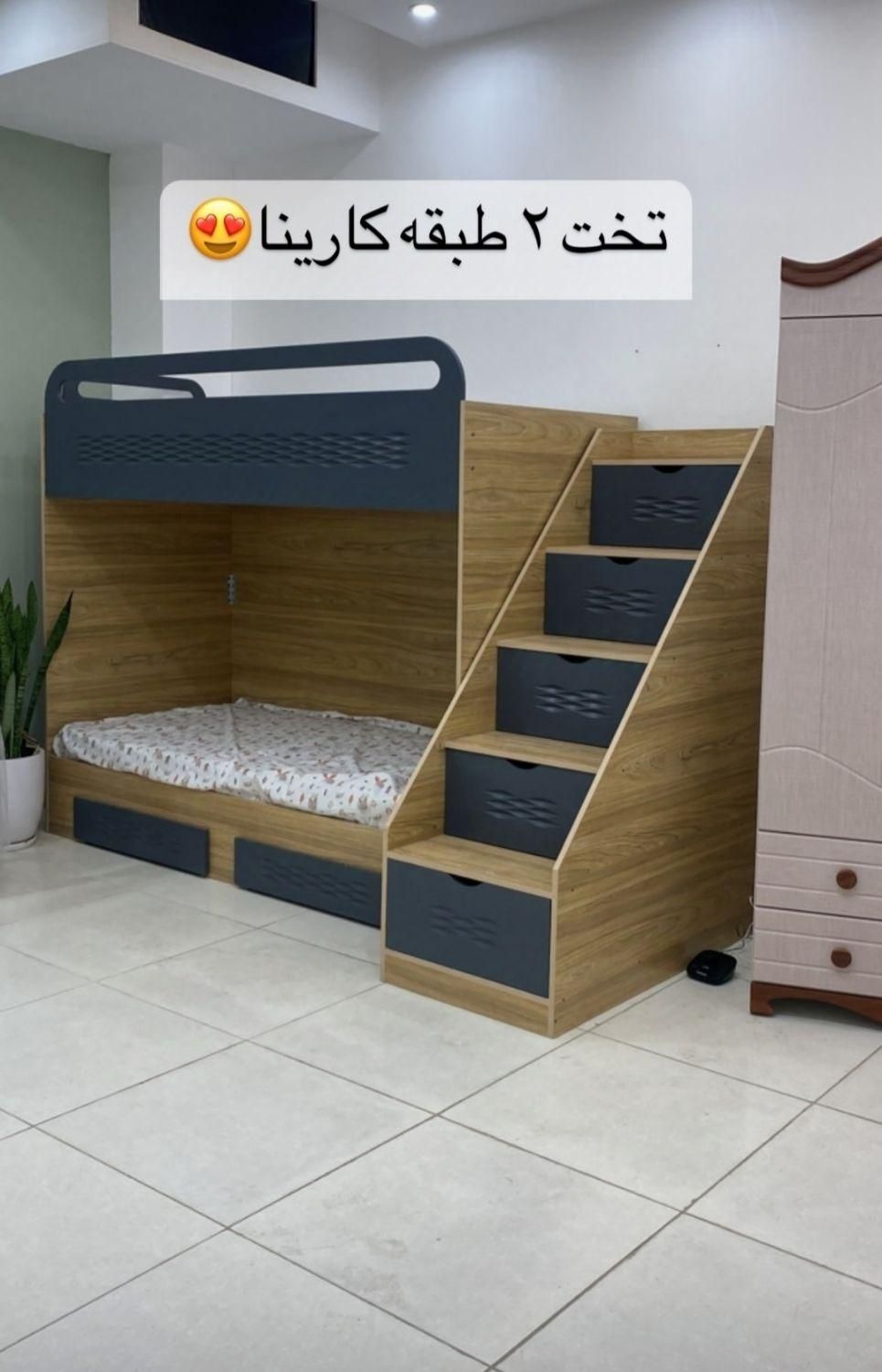 تخت دوطبقه تخت نوجوان|تخت و سرویس خواب|شیراز, سلطان آباد|دیوار