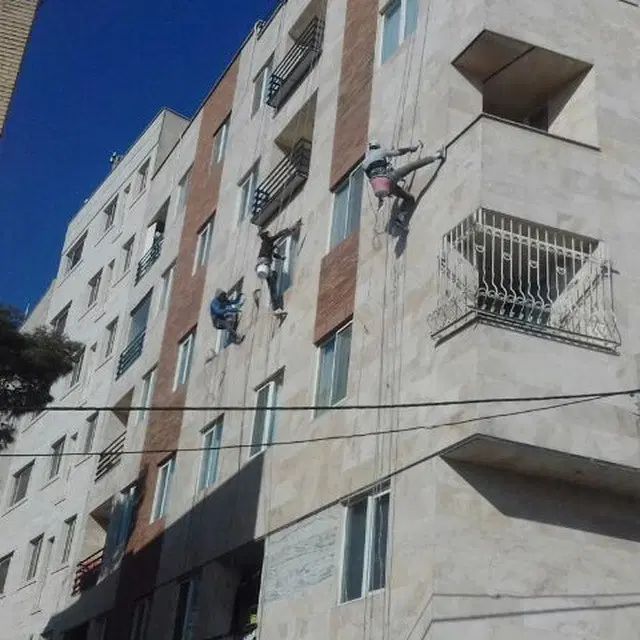 پیچ رولپلاک سنگ شستشوی نما راپل بدون داربست|خدمات پیشه و مهارت|مشهد, سجاد شهر|دیوار