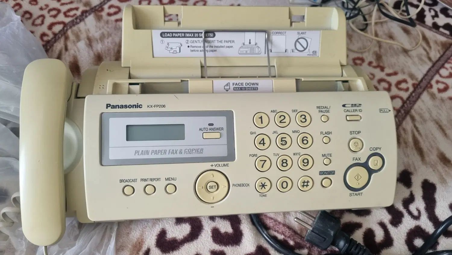 تلفن فکس پاناسونیک مدل kx-fp206|پرینتر، اسکنر، کپی، فکس|کرج, گلشهر|دیوار