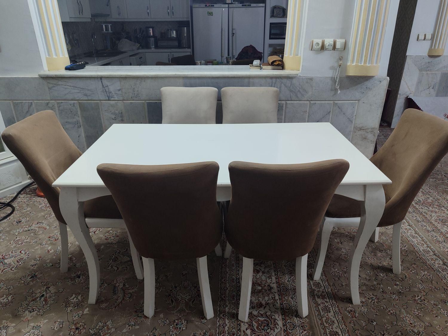 میز غذاخوری ۶نفره|میز و صندلی غذاخوری|زاهدان, |دیوار