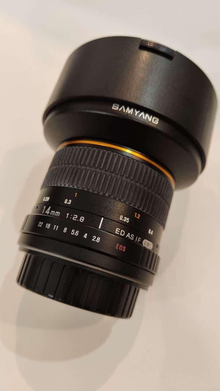 لنز سامیانگ 14mm مانت کنون|دوربین عکاسی و فیلم‌برداری|رشت, رودبارتان|دیوار