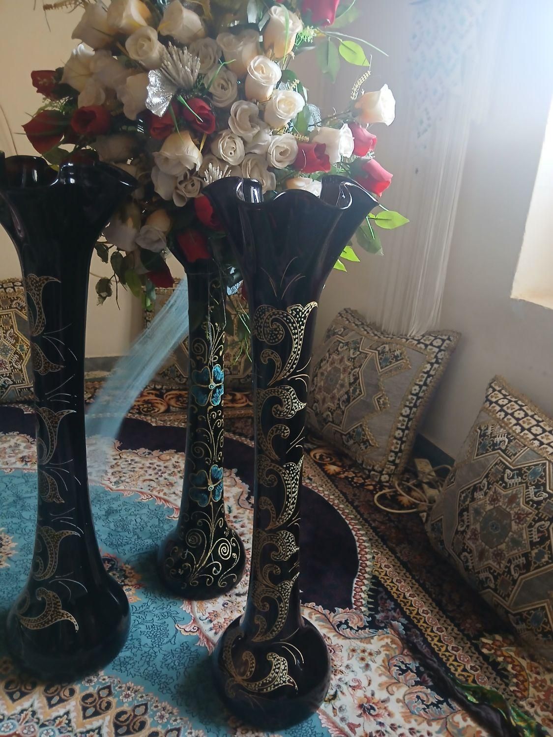 گلدون شیشه ای|گل مصنوعی|کرمان, |دیوار
