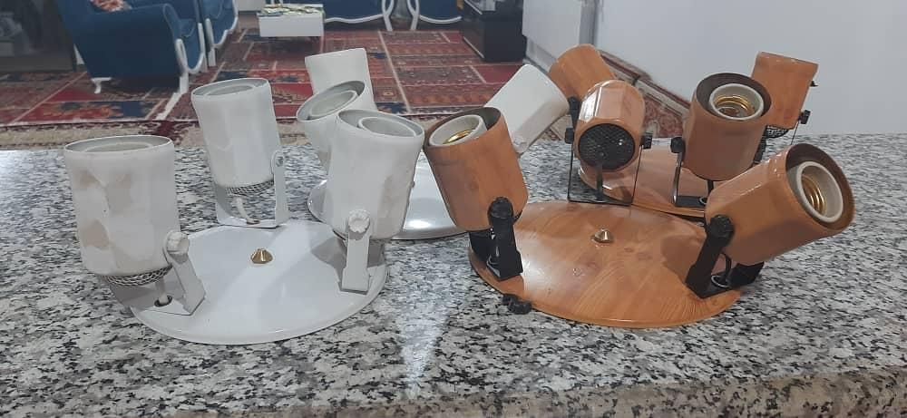 ۱۲ عدد سر پیچ سه شاخه ای  لامپ در حد نو|لوستر و چراغ آویز|سقز, |دیوار