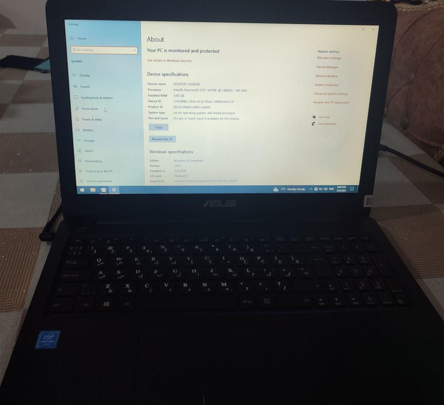 لپ تاپ Asus|رایانه همراه|اردبیل, |دیوار