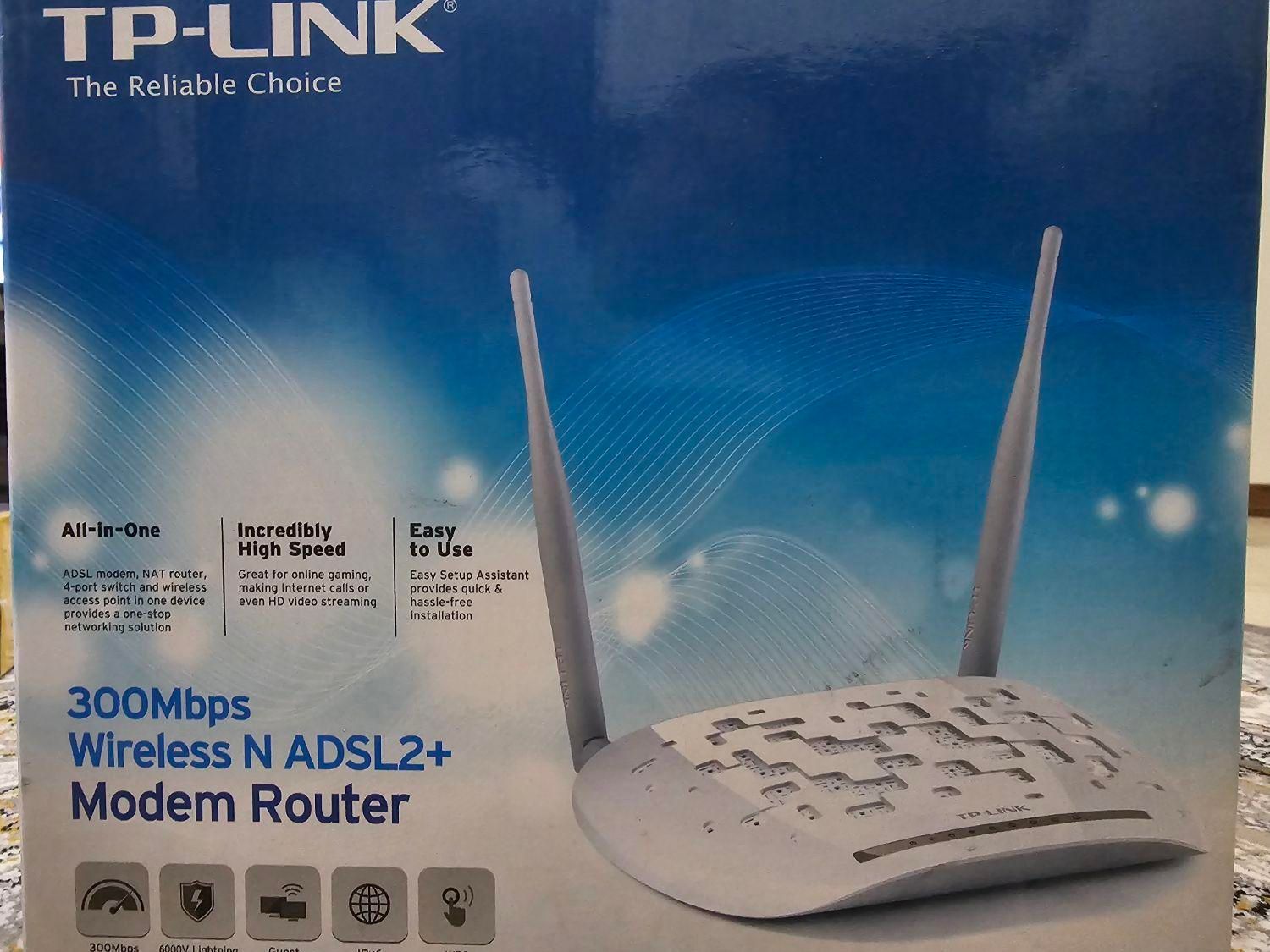 مودم  و روتر TP-LINK  اکبند +ADSL2|مودم و تجهیزات شبکه|تهران, پلیس|دیوار