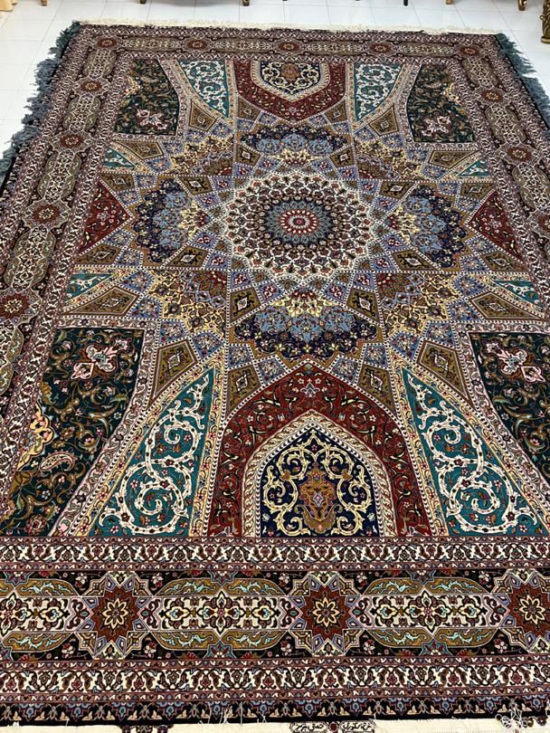 فرش نقشه گنبد تبریز 12 متری تک رج 50 آک آک اقساطی|فرش|تبریز, |دیوار