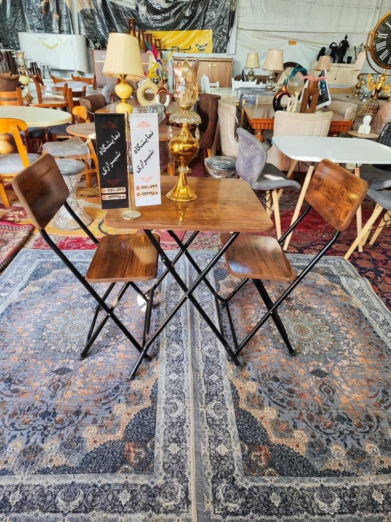 میز و صندلی کافه ای دو نفره تاشو تک و عمده|میز و صندلی غذاخوری|شیراز, وزیرآباد|دیوار