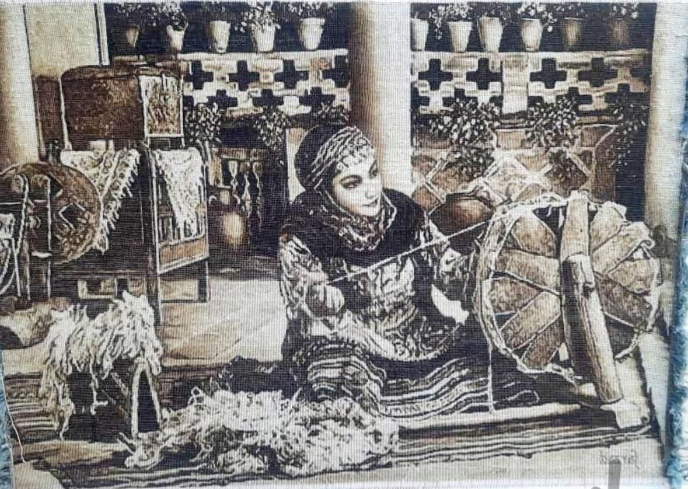 تابلو فرش دستباف چله ابریشم مارکدار۹۰در۶۰ سنتی|تابلو فرش|تهران, ستارخان|دیوار