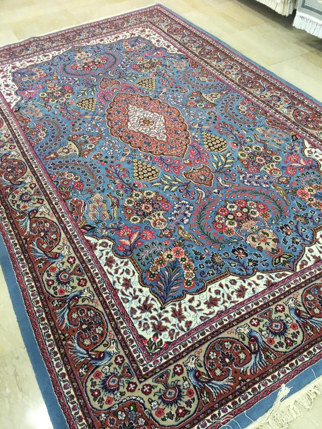 فرش‌قهرمانی تک ۷ متری دستبافت نخ فرنگ|فرش|اراک, |دیوار