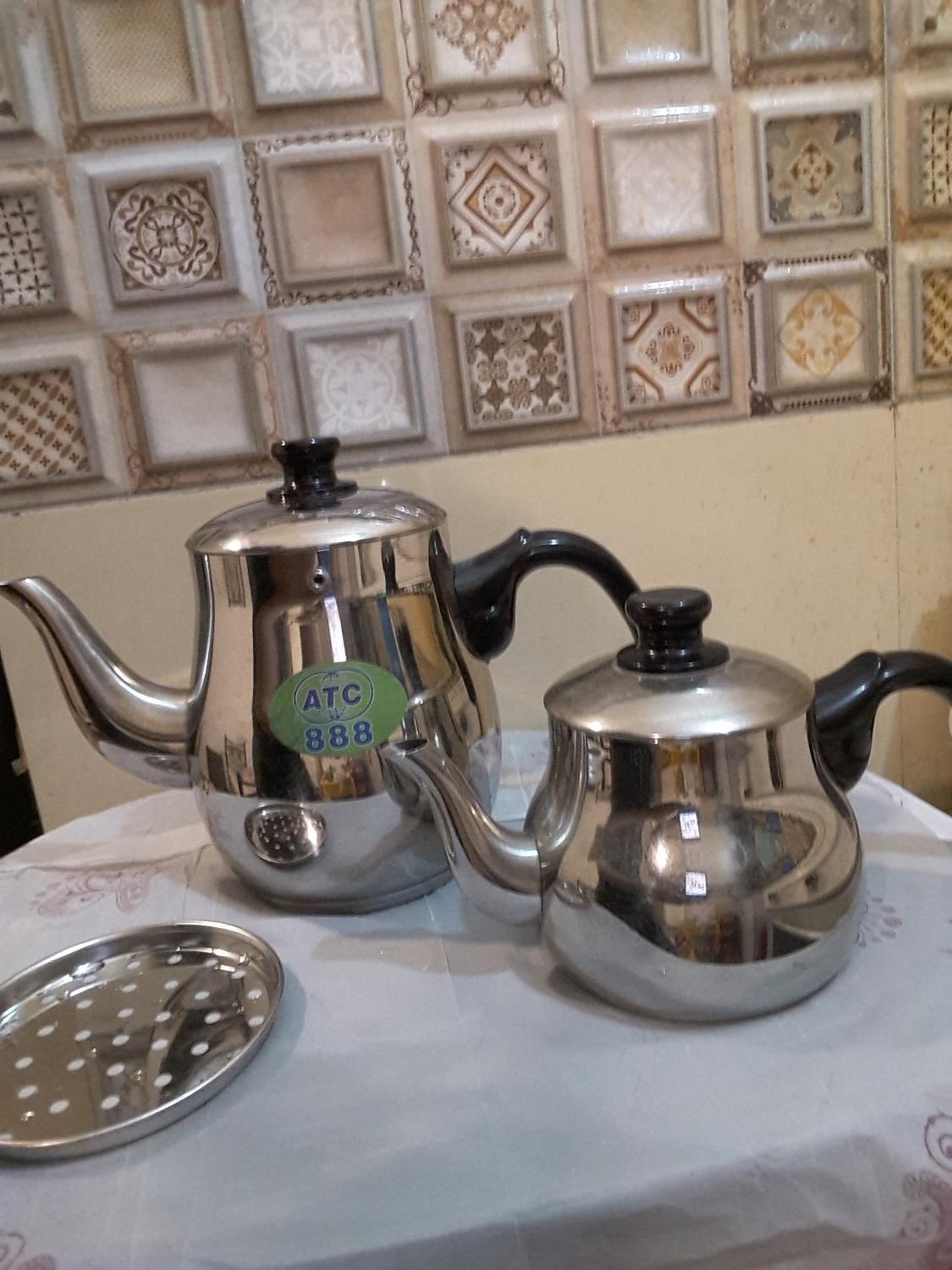 قوری کتری استیل ست.مارکAtc888 نو بدون کارتون|قوری، کتری، قهوه‌ساز دستی|کرمانشاه, |دیوار
