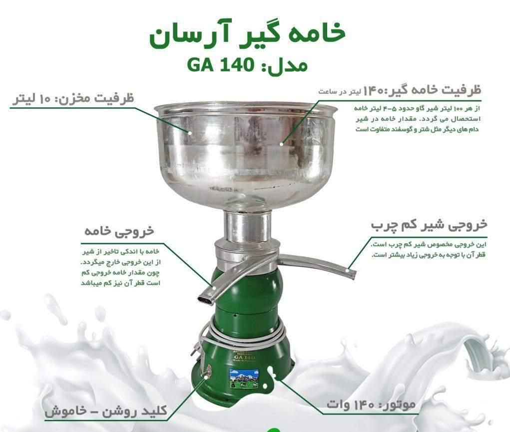 خامه گیر/چرخ شیر/ کره گیر دوغ زن/شیر سرد کن/شیردوش|ماشین‌آلات صنعتی|یاسوج, |دیوار