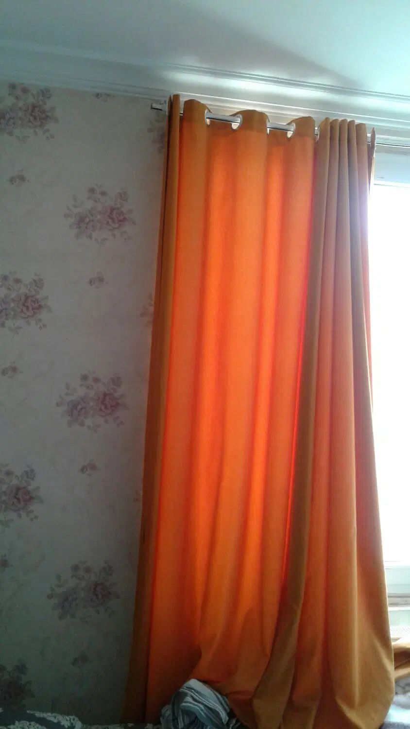 والان پانچ نارنجی|پرده، رانر، رومیزی|کرج, شهرک جهان‌نما|دیوار