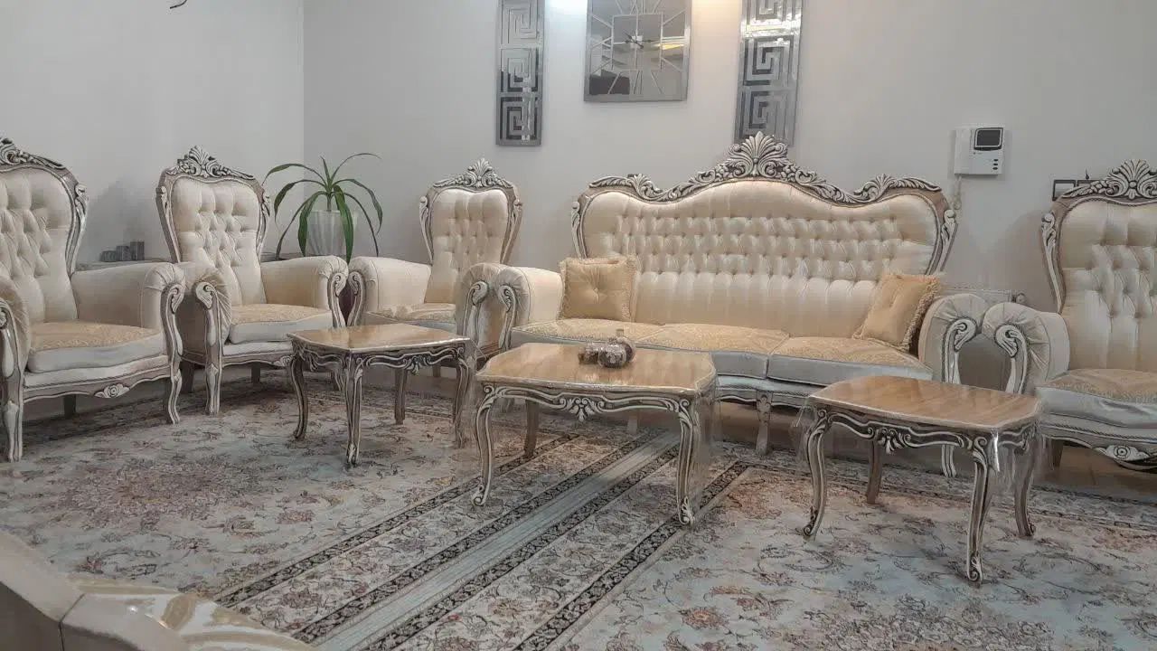 مبل ۷ نفره تمیز و سالم و راحت مناسب عروس|مبلمان خانگی و میز عسلی|اصفهان, کوجان|دیوار