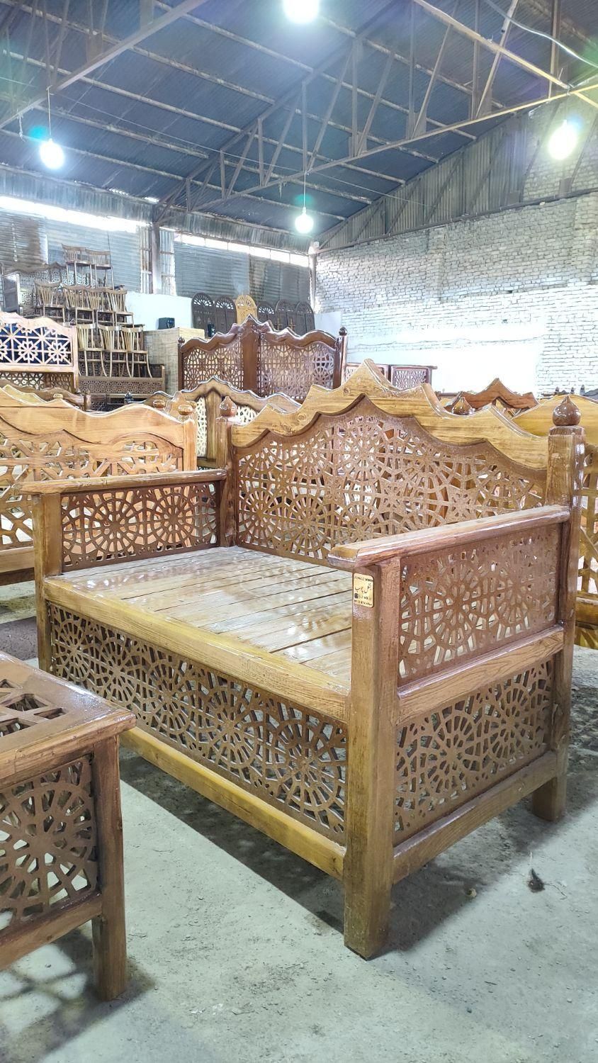 مبل دو نفره تخت سنتی۵۳|مبلمان خانگی و میز عسلی|اصفهان, خانه اصفهان|دیوار