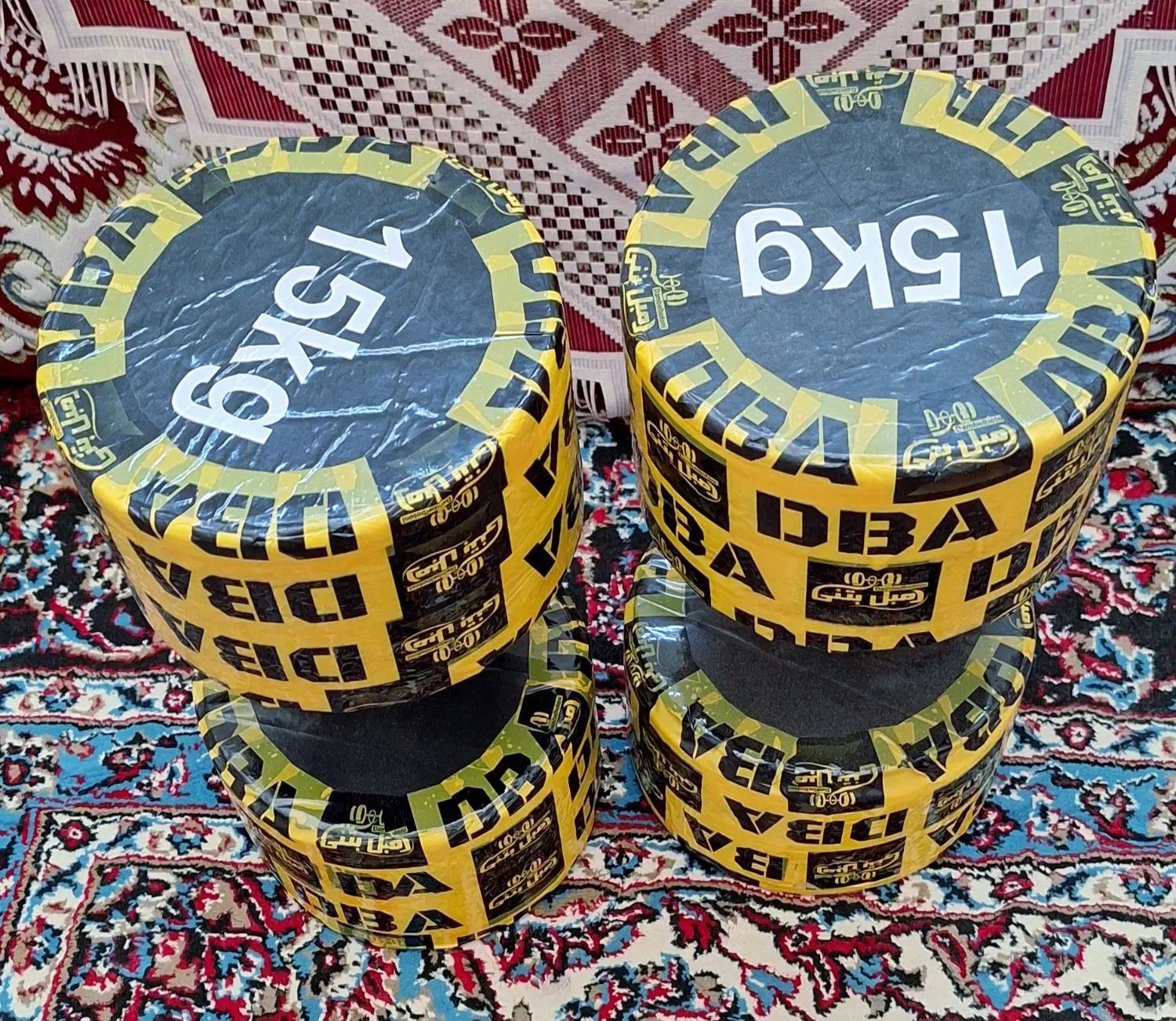 دستگاه چندکاربدنسازی+میله هالتر+دمبل۱۵+۲عددگیره|تجهیزات ورزشی|شاهرود, |دیوار