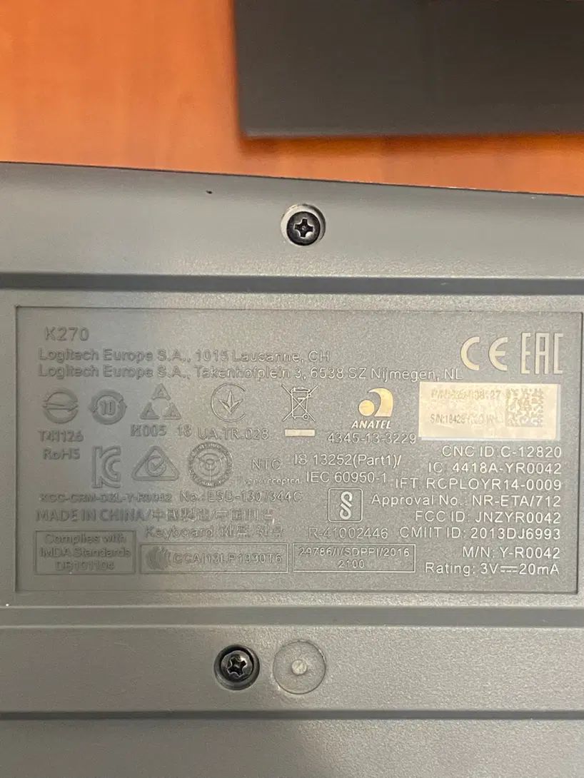 کیبورد لاجیتک logitech k270|قطعات و لوازم جانبی رایانه|تهران, چوب تراش|دیوار