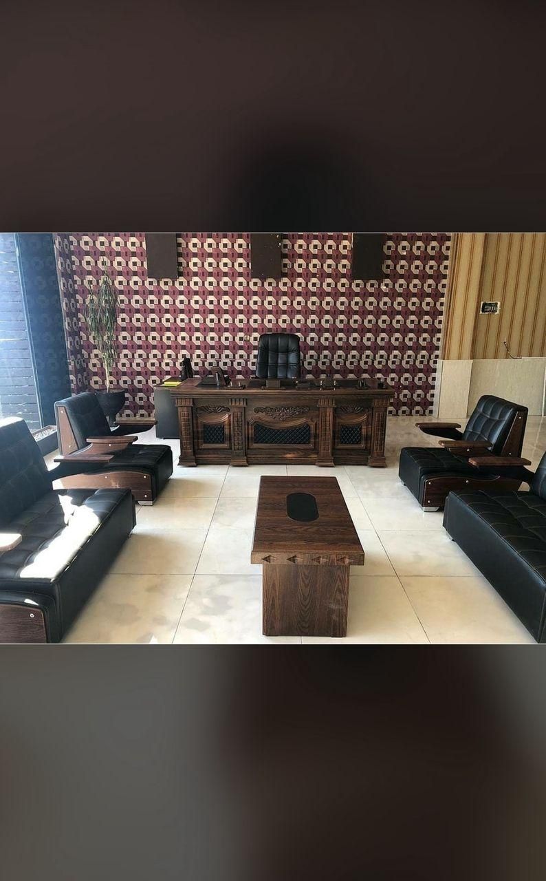 مبلمان اداری نیمست چستر فوم سرد میز و صندلی دفتر|دفتر کار|بندرعباس, |دیوار