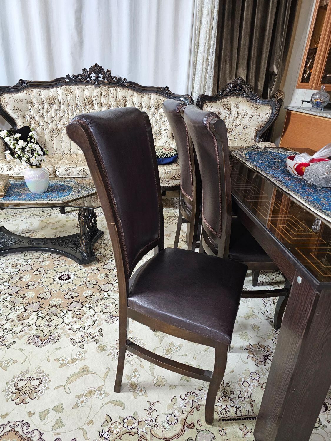 میز ناهار خوری شش نفره|میز و صندلی غذاخوری|قم, زنبیل آباد|دیوار