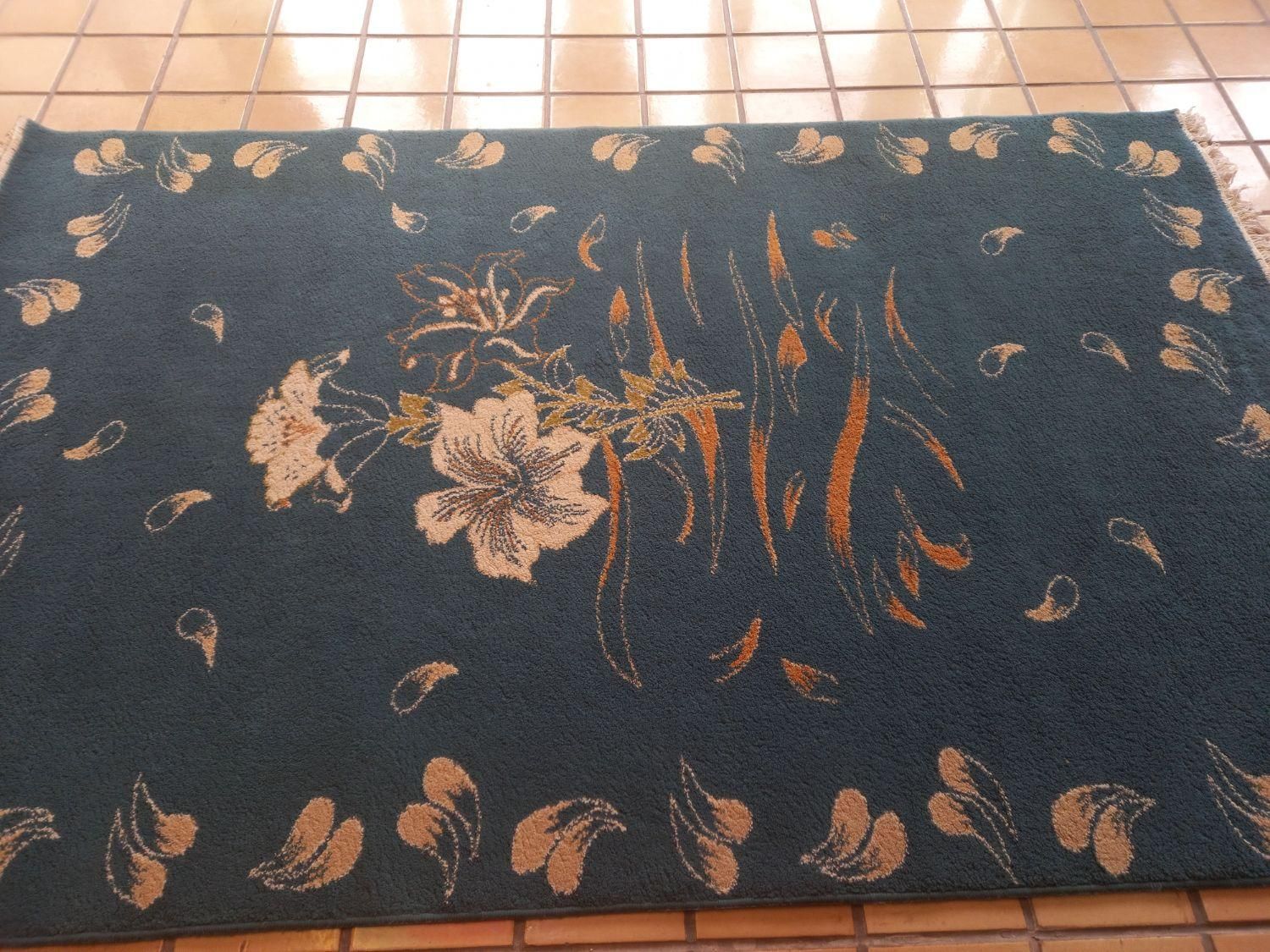 گلیم فرش سرمه ای|گلیم، جاجیم، گبه|اصفهان, ملک‌شهر|دیوار