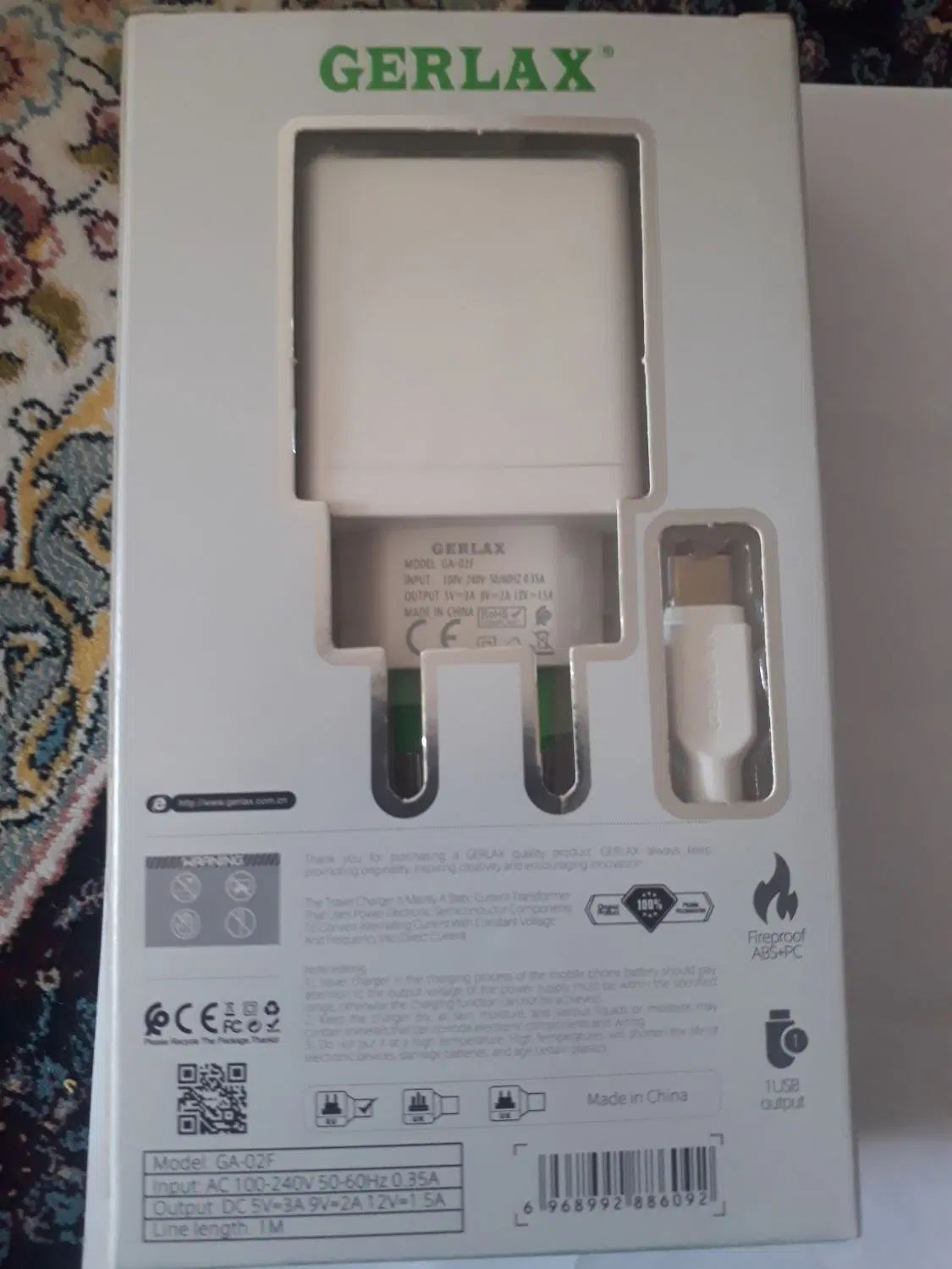 شارژر دیواری جرلکس مدل GA-02F|لوازم جانبی موبایل و تبلت|کرج, حصارک پایین|دیوار