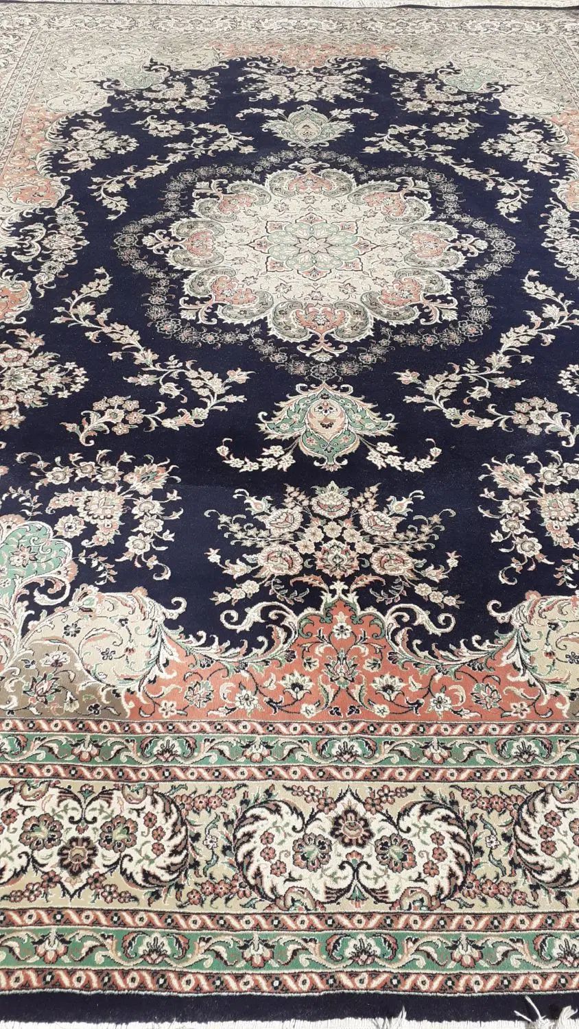 فرش سرمه ای ۱۲متر و ۹متر یک طرح|فرش|کرج, شاهین‌ویلا|دیوار