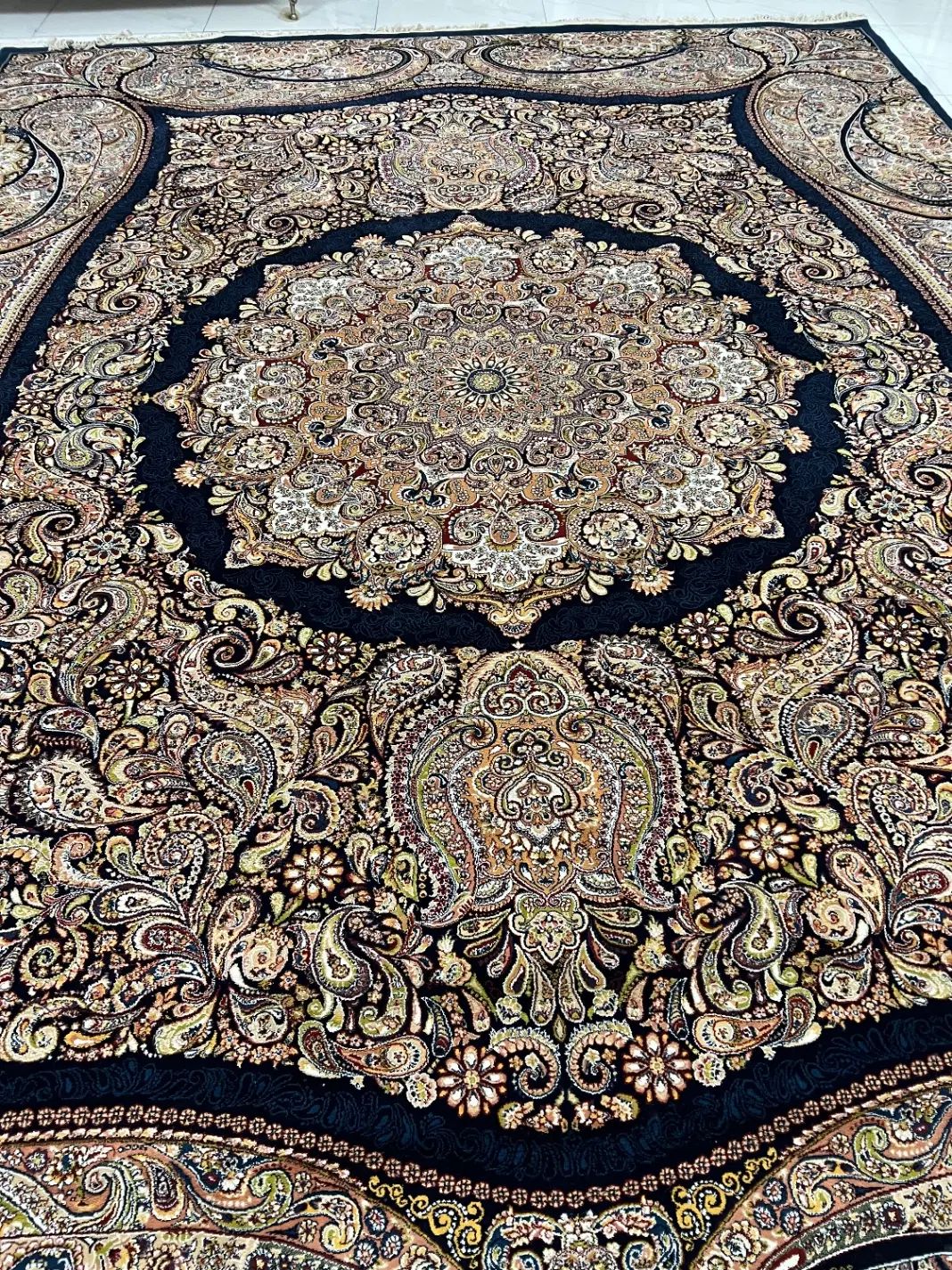 فرش سرمه ای ۱۲ متری|فرش|رشت, دیانتی|دیوار