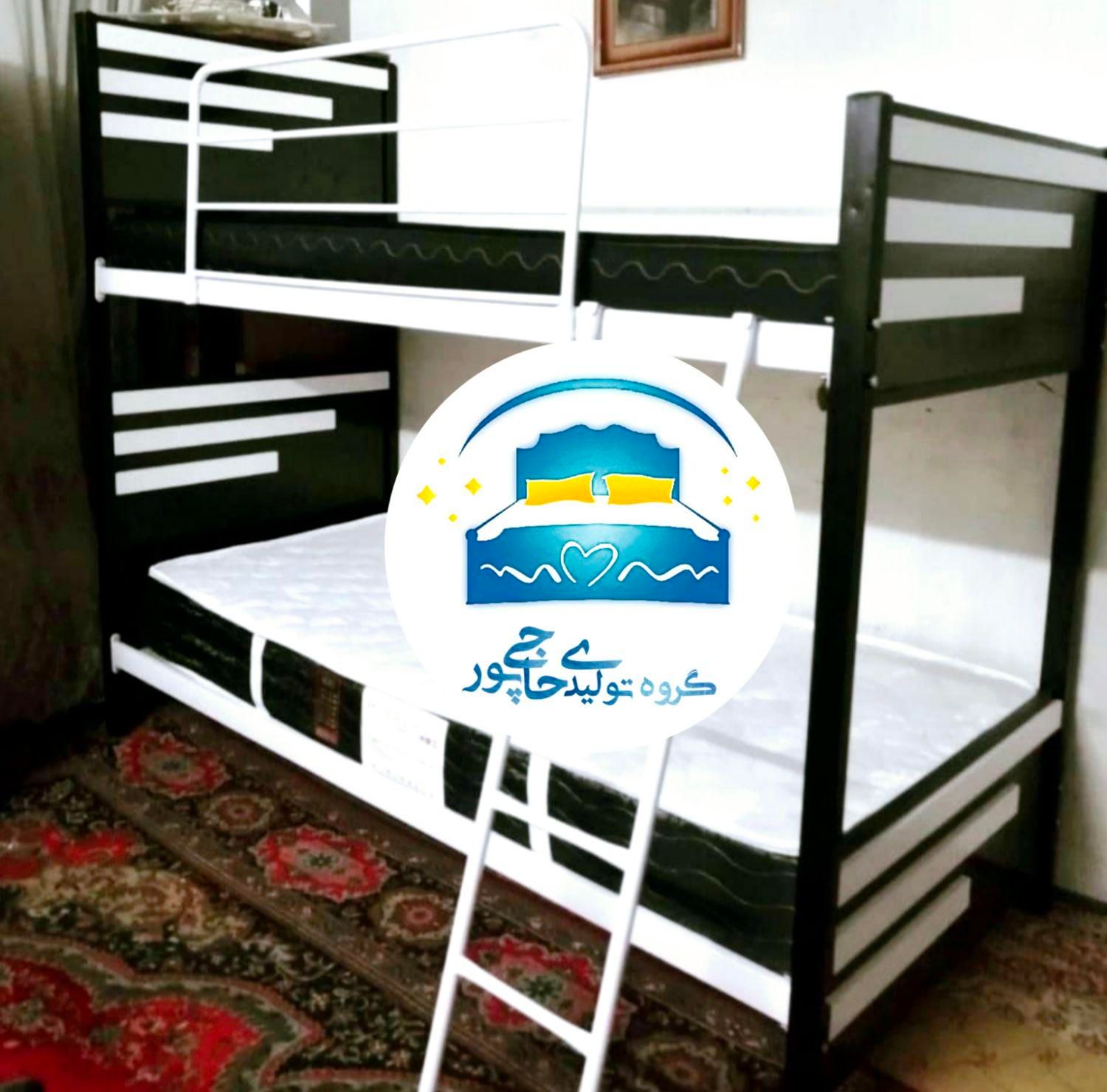 تخت خواب دو طبقه حاجی پور(تختخواب۲دوطبقه)تشک فلورا|تخت و سرویس خواب|مشهد, حسین‌آباد|دیوار