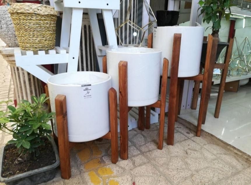 استند و پایه چوبی گلدان|گل و گیاه طبیعی|اسلام‌شهر, چیچکلو|دیوار