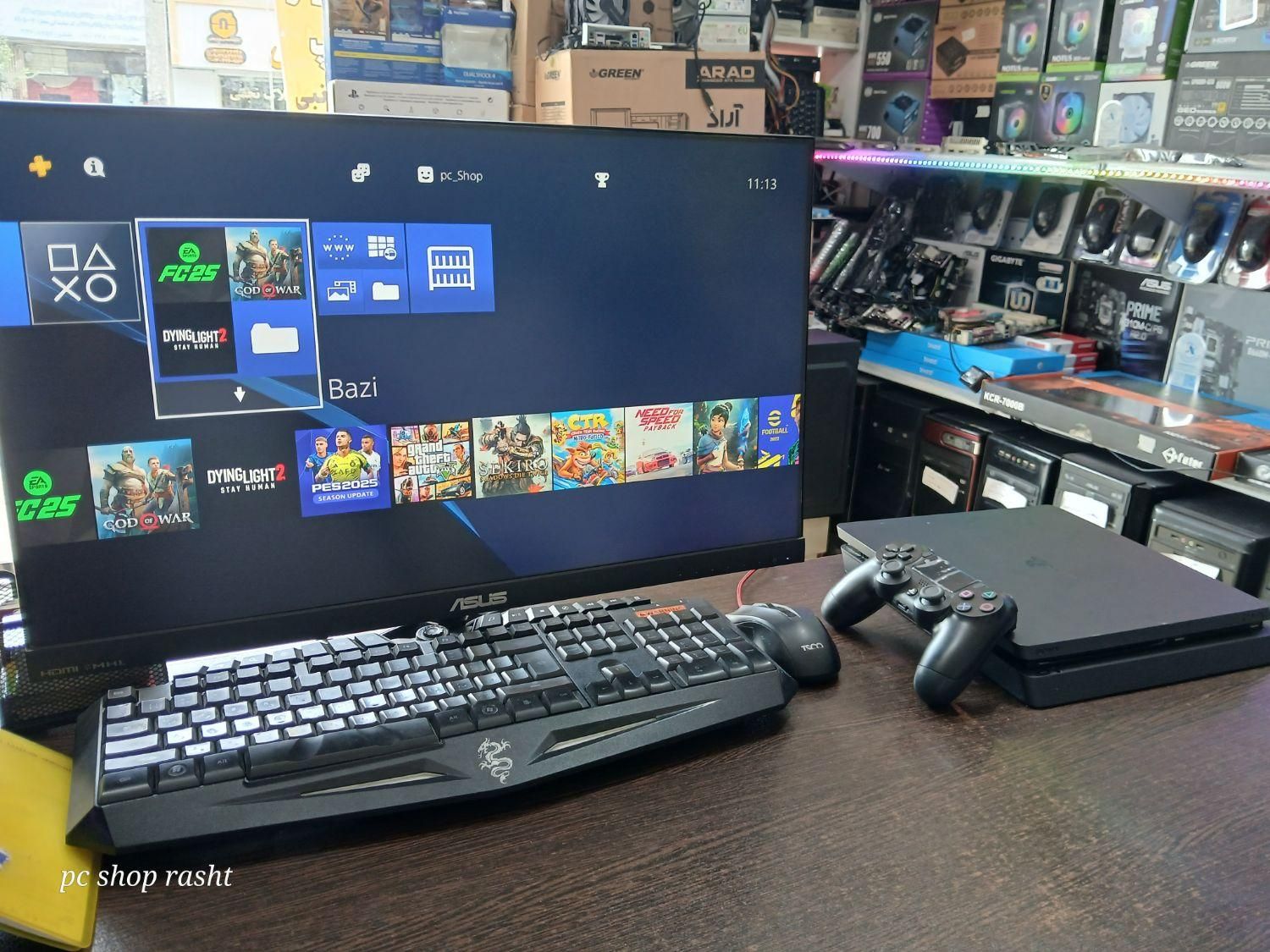 کنسول ps4 slim کپی خور فول گیم|کنسول، بازی ویدئویی و آنلاین|رشت, باهنر|دیوار