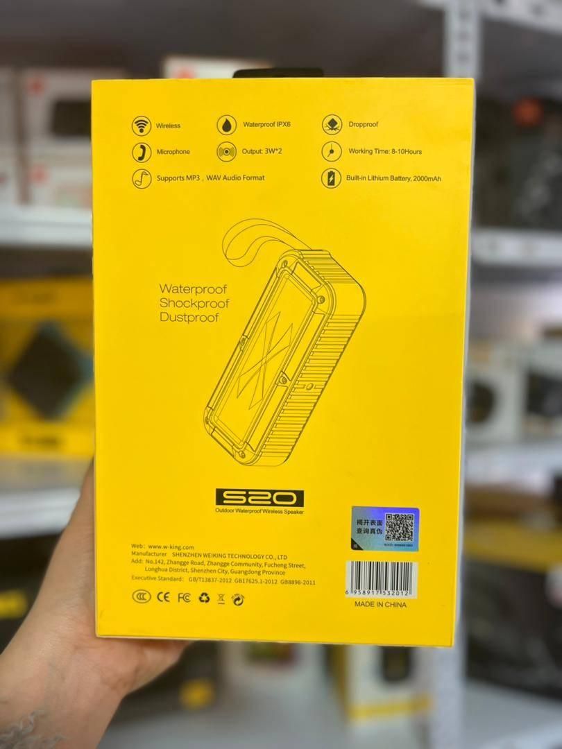 اسپیکر بلوتوثی دبلیو کینگ W KING S20|پخش‌کننده همراه|شیراز, ارم|دیوار