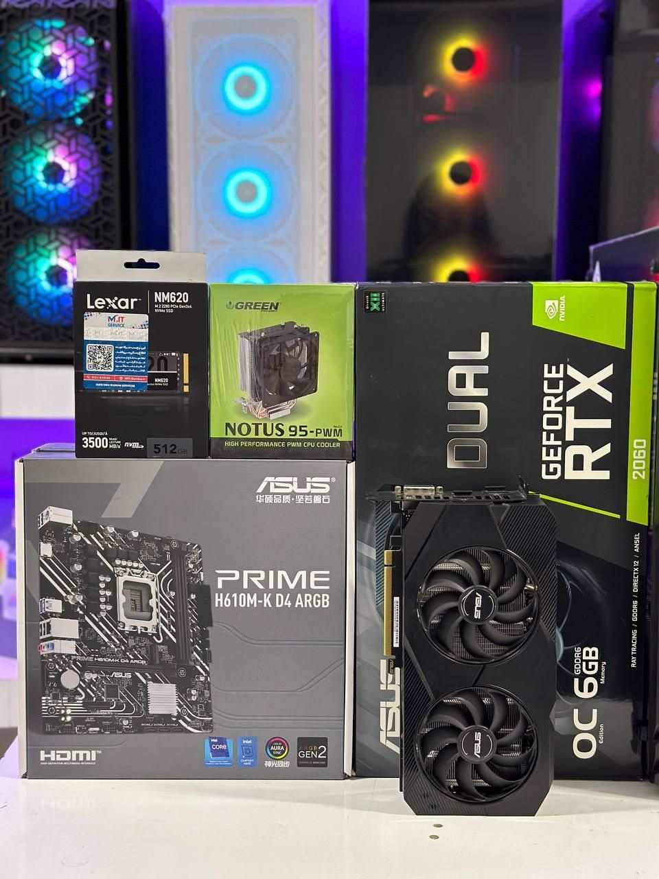 کیس گیمینگ رندرینگ i512400+ RTX2060Asusآکبند|رایانه رومیزی|مشهد, فلسطین|دیوار