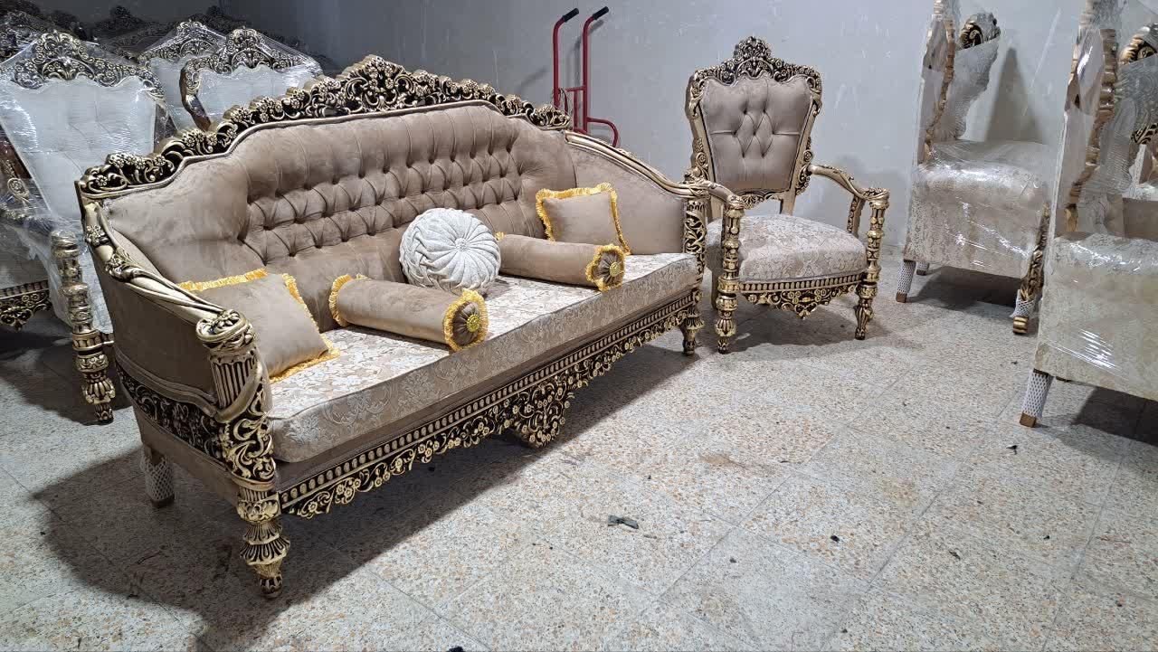 مبل سلطنتی مدل نوژن ۷نفره با ۳ میز|مبلمان خانگی و میز عسلی|ارومیه, |دیوار
