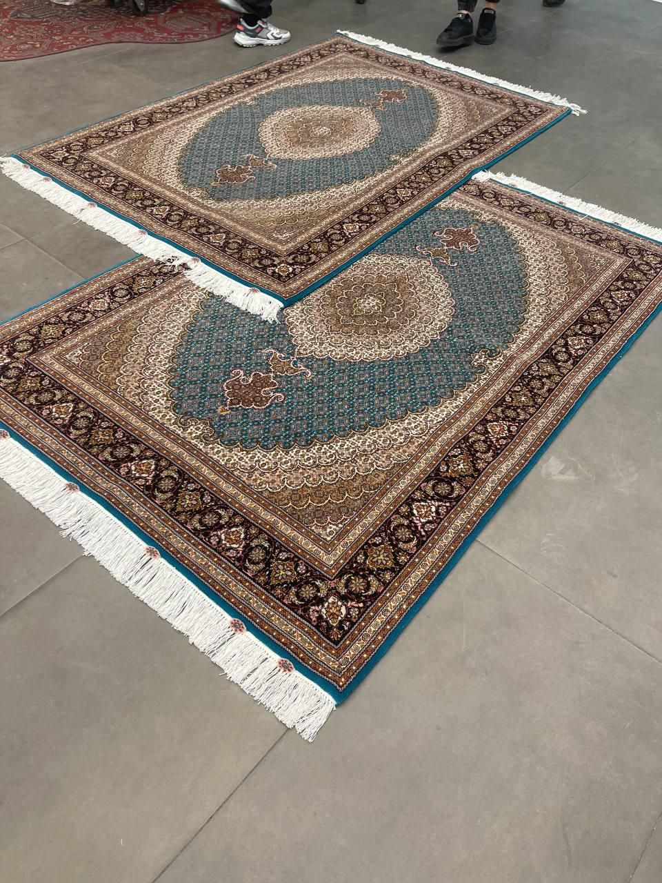 فرش دستباف ( بساک ) ۵۰ رج زیبا مرینوس تبریز|فرش|مشکیندشت, |دیوار