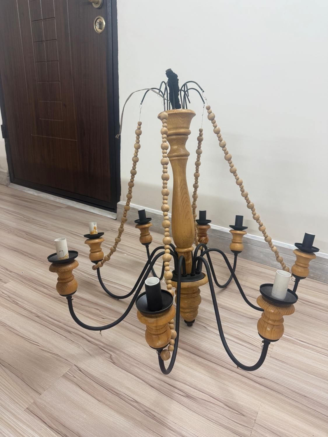 لوستر چوبی|لوستر و چراغ آویز|تهران, اتابک|دیوار