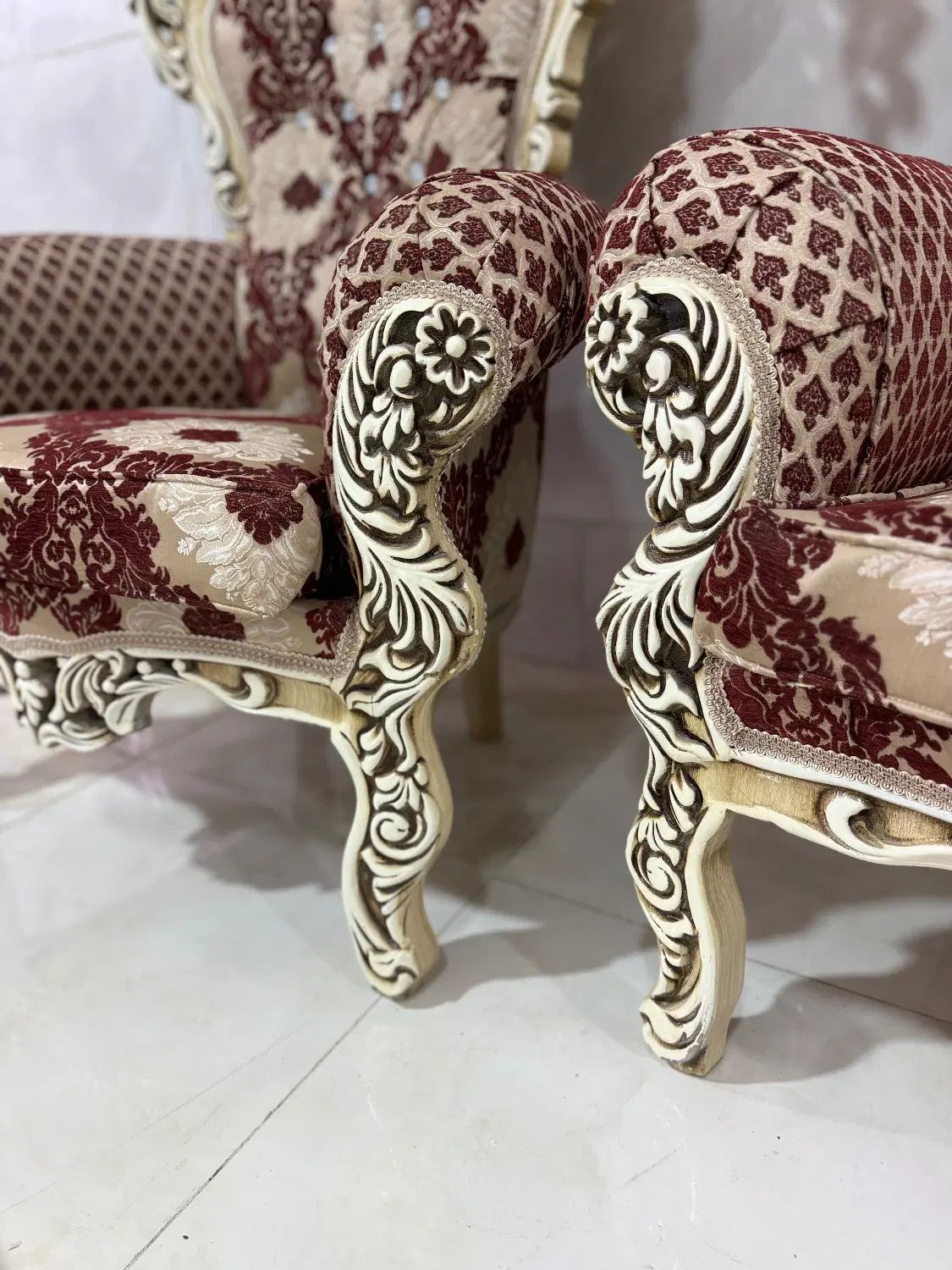 مبلمان سلطنتی ۹تمام چوب گردو اصل تام ملایر|مبلمان خانگی و میز عسلی|کرمانشاه, |دیوار