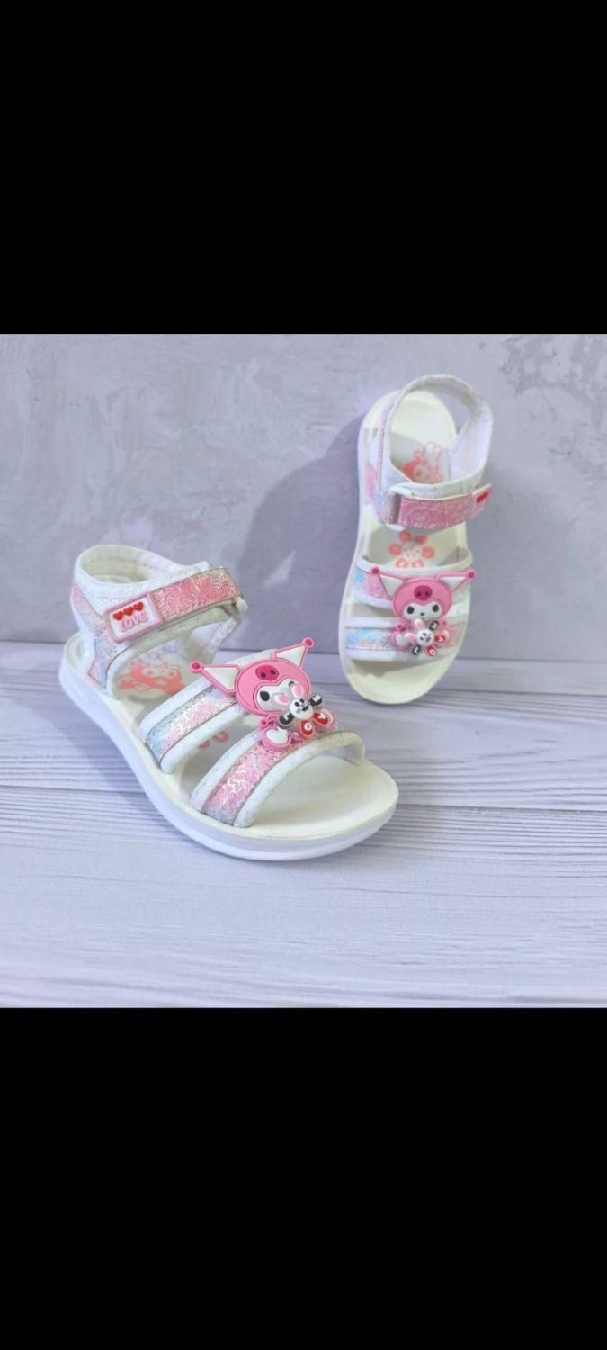 صندل دخترانه کرومی فرفر دار. سایز 26تا 35|کفش و لباس بچه|برازجان, |دیوار