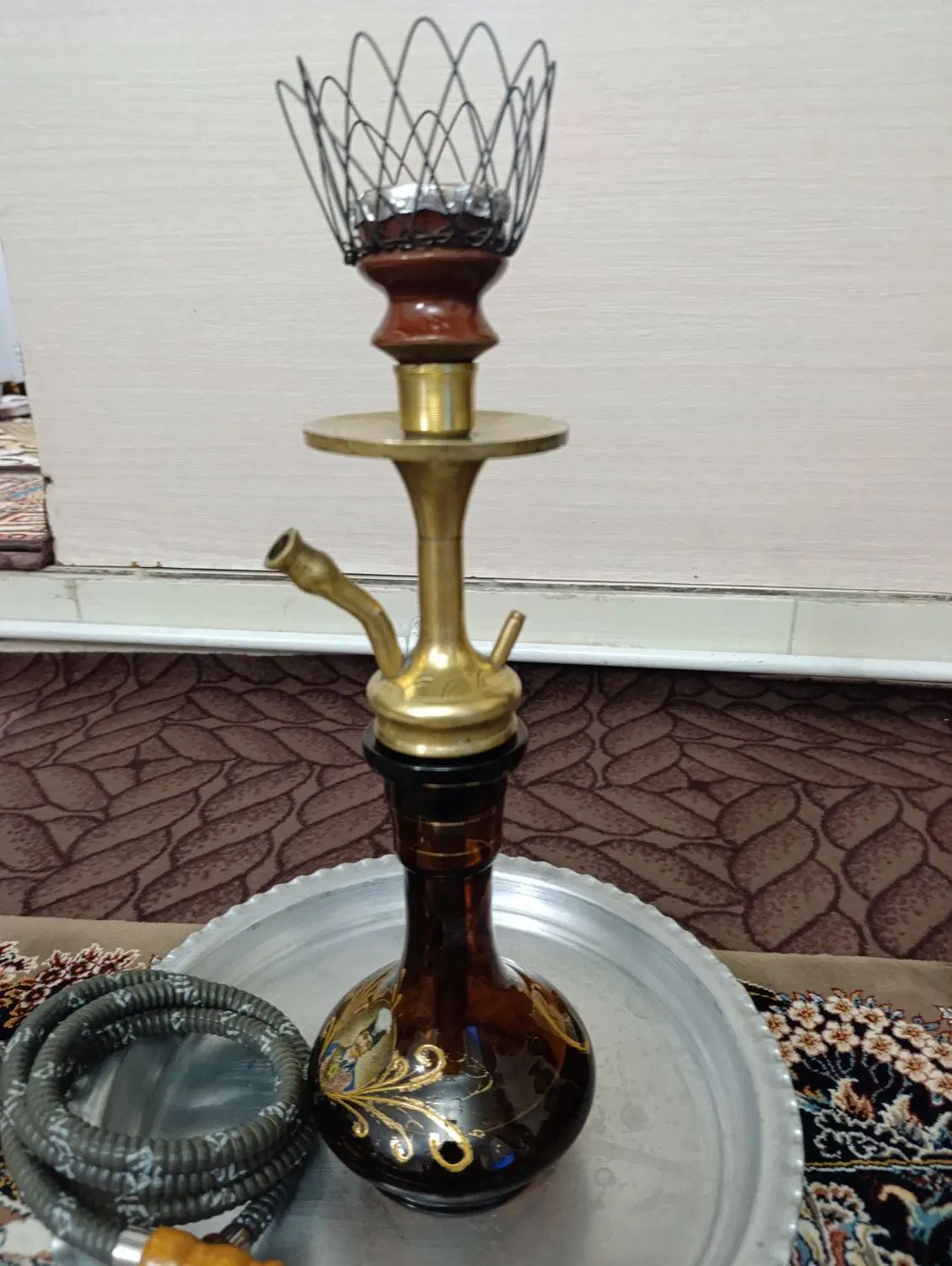 قلیون برنجی مسافرتی صحیح وسالم|کلکسیون و سرگرمی|قرچک, شهرک الحدید|دیوار