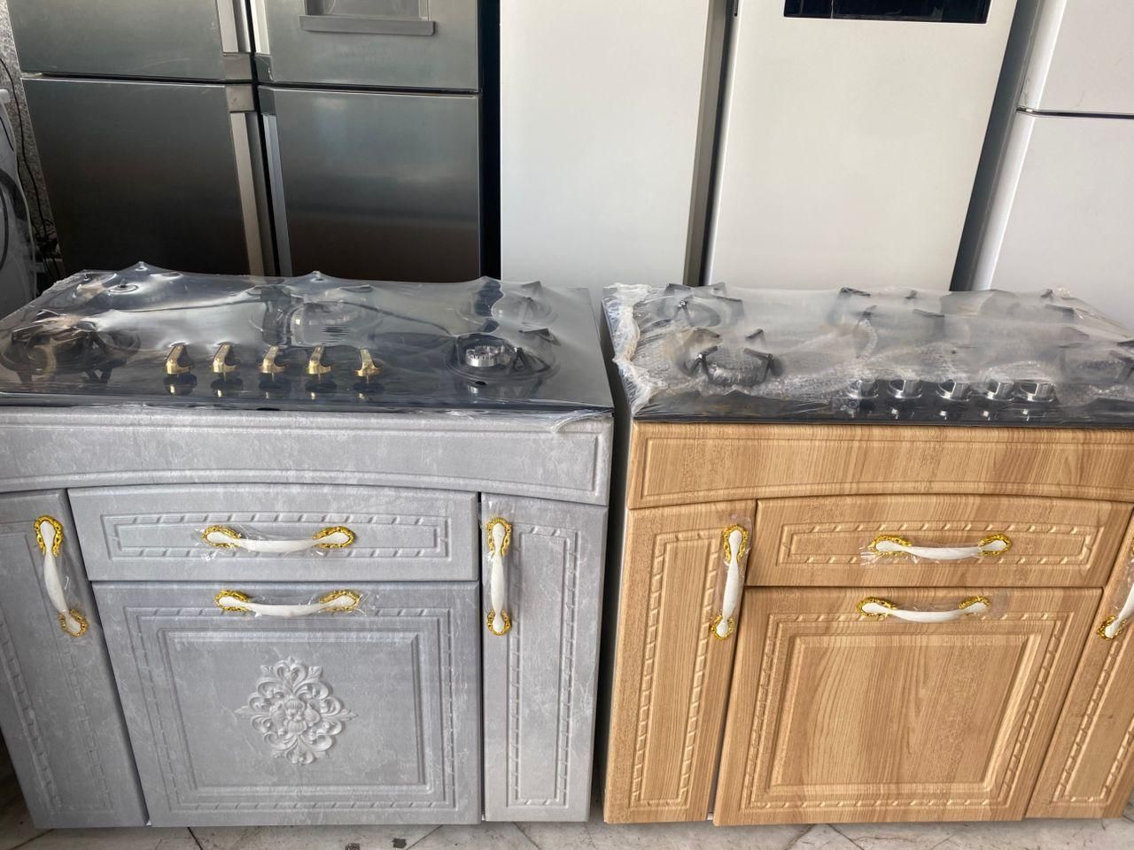 اجاق گاز طرح فر شیشه‌ای سفید اطلس 5 شعله|اجاق گاز و لوازم برقی پخت‌وپز|ملارد, |دیوار