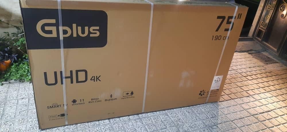 تلویزیون جی پلاس۷۵ اینچ 4k اسمارت اکبند|تلویزیون و پروژکتور|تهران, عبدل‌آباد|دیوار