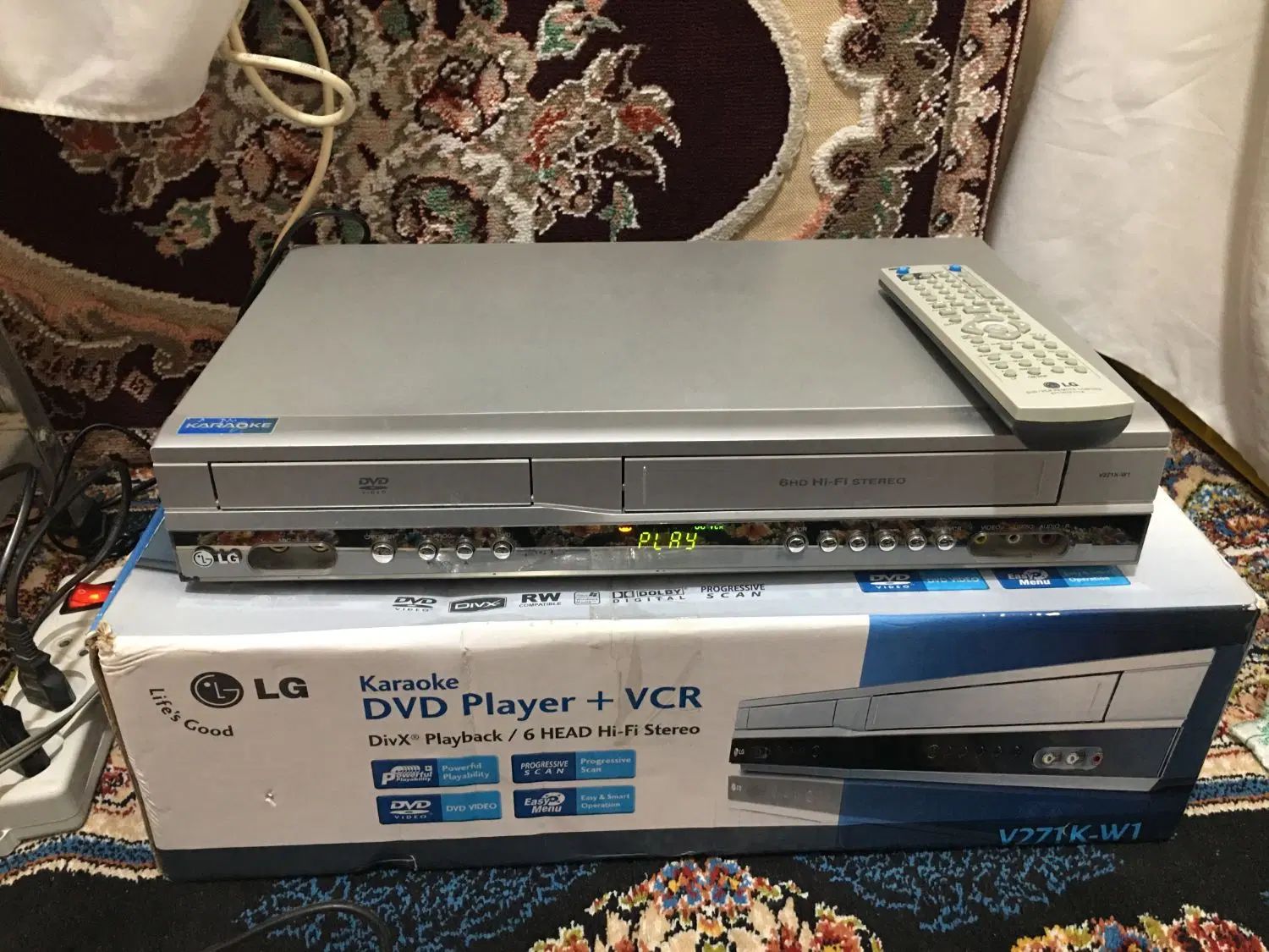 ویدئو دبل الجی سالم ۶هد Hi-Fi با کنترل سیستم Divx|پخش‌کننده DVD و ویدیو|تهران, خاوران|دیوار