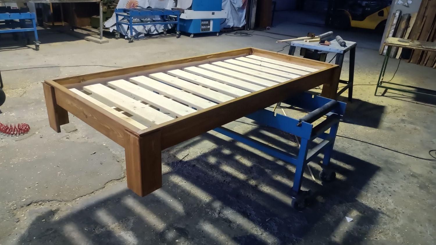 تخت خواب تمام چوب|تخت و سرویس خواب|آمل, |دیوار