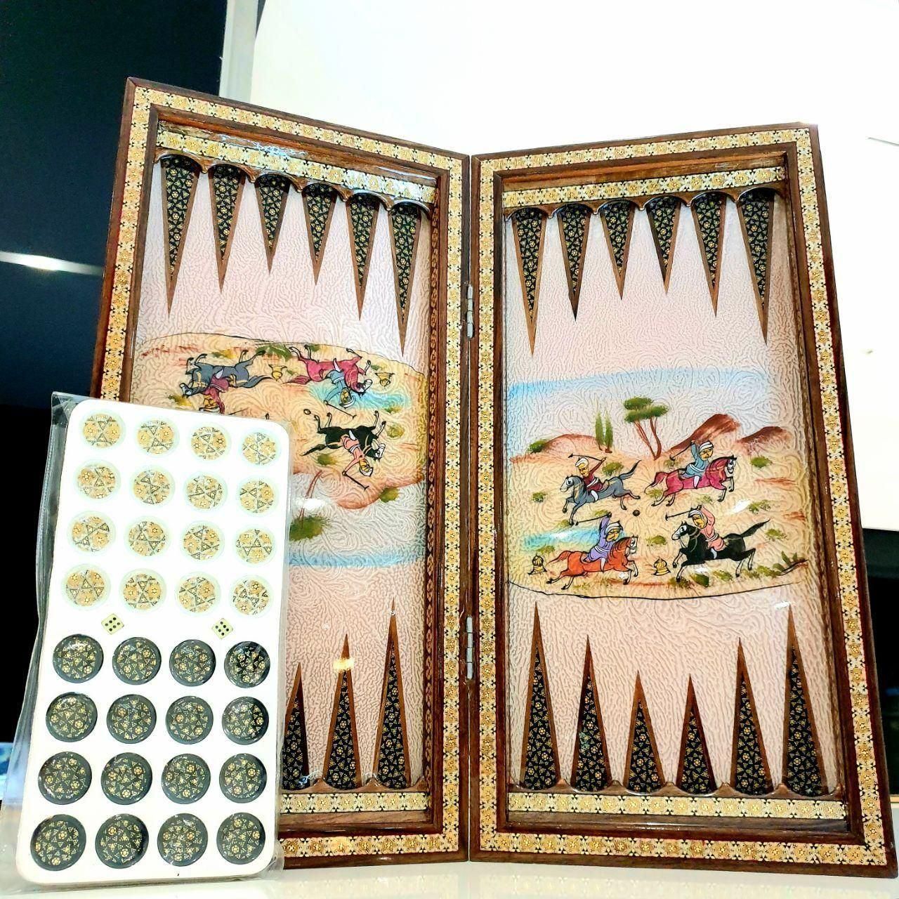 تخته نرد خاتمکاری چوگان|اسباببازی|تهران, شهرک چیتگر|دیوار